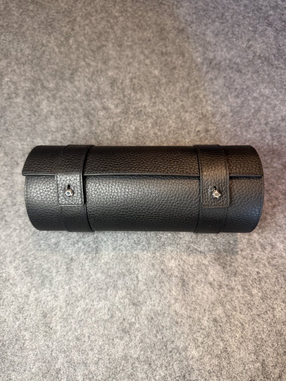 IWC Schaffhausen Black Leather Watch Travel Roll Case Rare